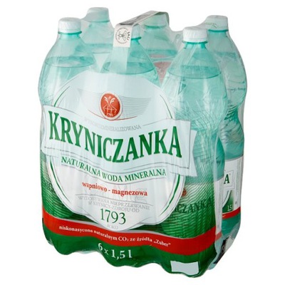 KRYNICA ZDROJ Woda Kryniczanka niegazowana (zielona) zgrzewka 6x1.5L - Natural mineral water
