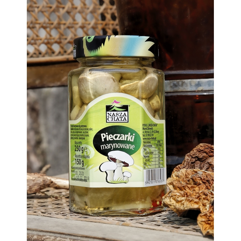 NASZA CHATA Pieczarki marynowane 250g - Marinated mushrooms