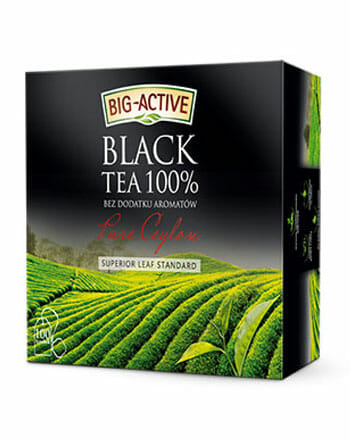 BIG ACTIVE Herbata czarna Pure Ceylon - ekspresowa 100TBx1,5g 150g - Black tea, 100 bags