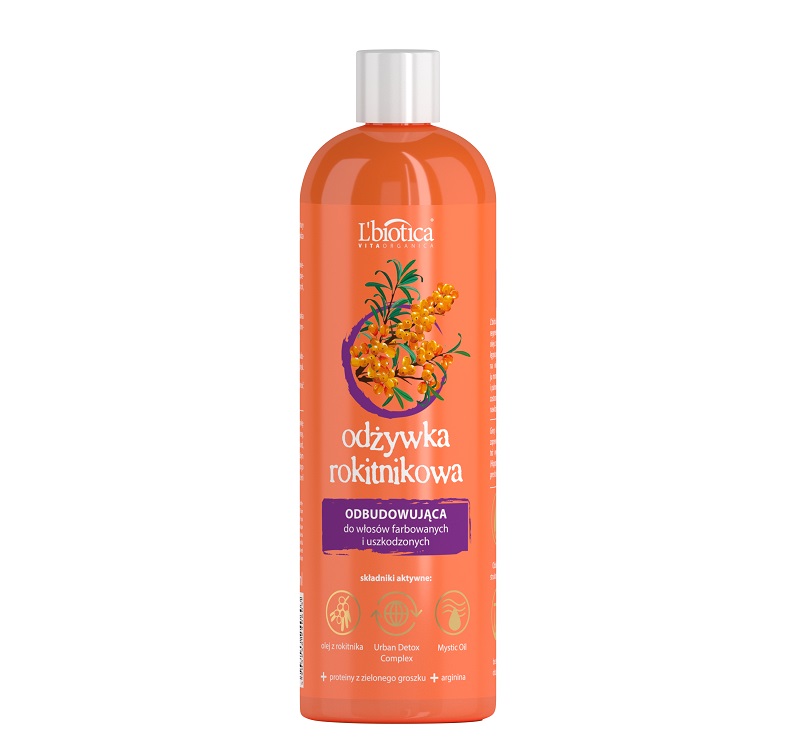 L'BIOTICA Rokitnikowa Odzywka odbudowujaca 380ml - Rebuilding hair conditioner
