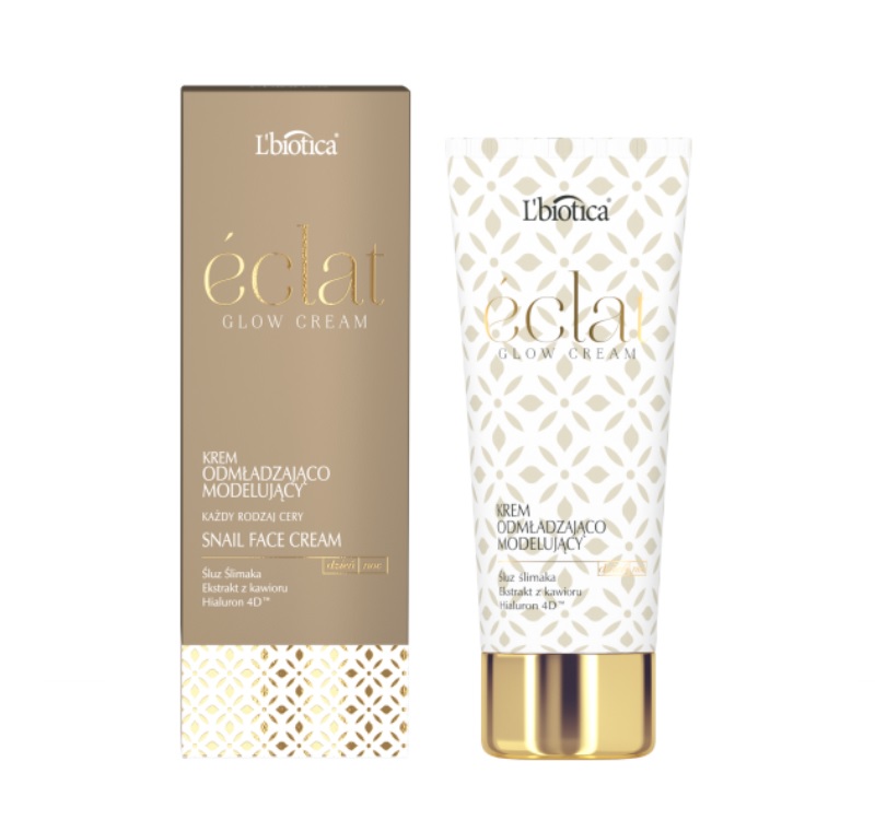 L'BIOTICA Eclat Glow Krem do twarzy Sluz slimaka Odmaladzajaco Modelujacy 50ml - Face cream Rejuvenating
