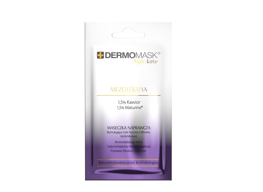 L'BIOTICA Dermomask Night Active maseczka do twarzy na noc Mezoterapia 12ml - Night face mask mesotherapy