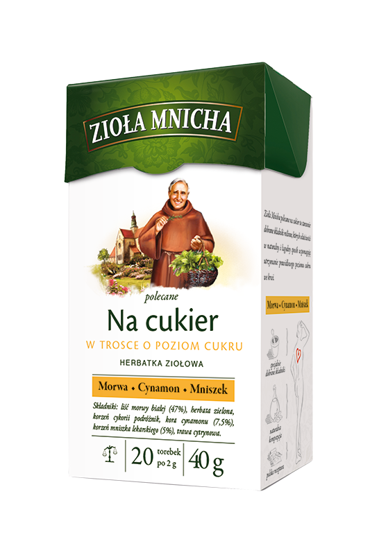 BIG ACTIVE Herbata Ziola Mnicha na cukier 40g - Herbal tea for high blood sugar levels