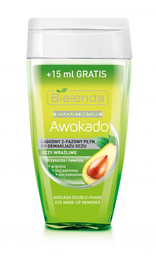 BIELENDA Awokado Lagodny dwufazowy plyn do demakijazu oczu 140ml - Avocado double-phase make-up remover