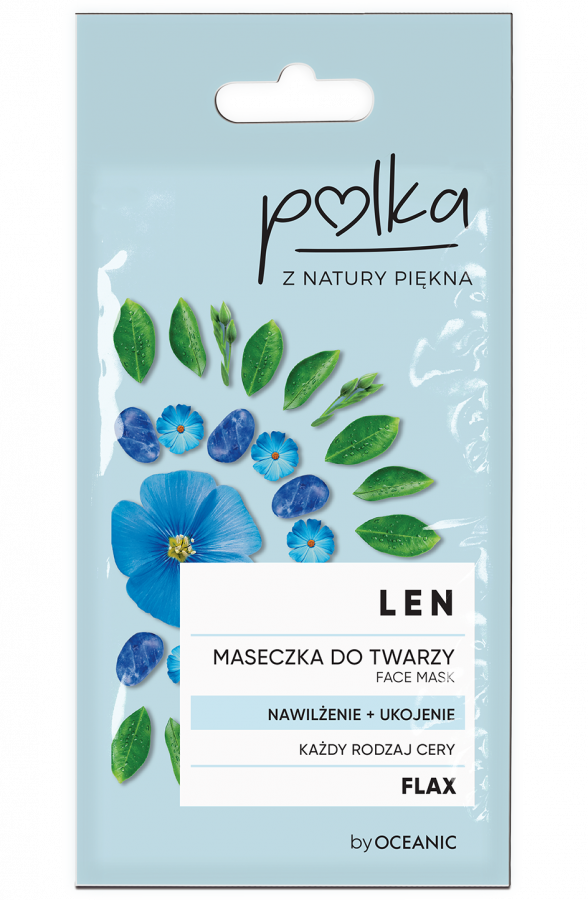 POLKA Len Maseczka do twarzy nawilzenie+ukojenie 8 ml - Moisturizing + Soothing Face Mask