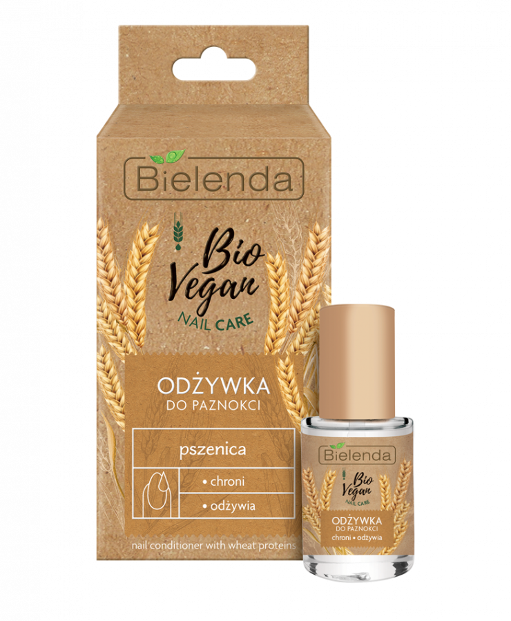 BIELENDA Bio Vegan Odzywka do paznokci z pszenica 10ml - Nail conditioner Protecting and Nourishing - Wheat
