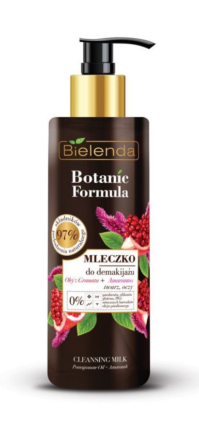 BIELENDA Botanic Formula Mleczko odzywcze do oczyszczania i demakijazu Olej z Granatu 200ml - Face and eye make-up removing milk