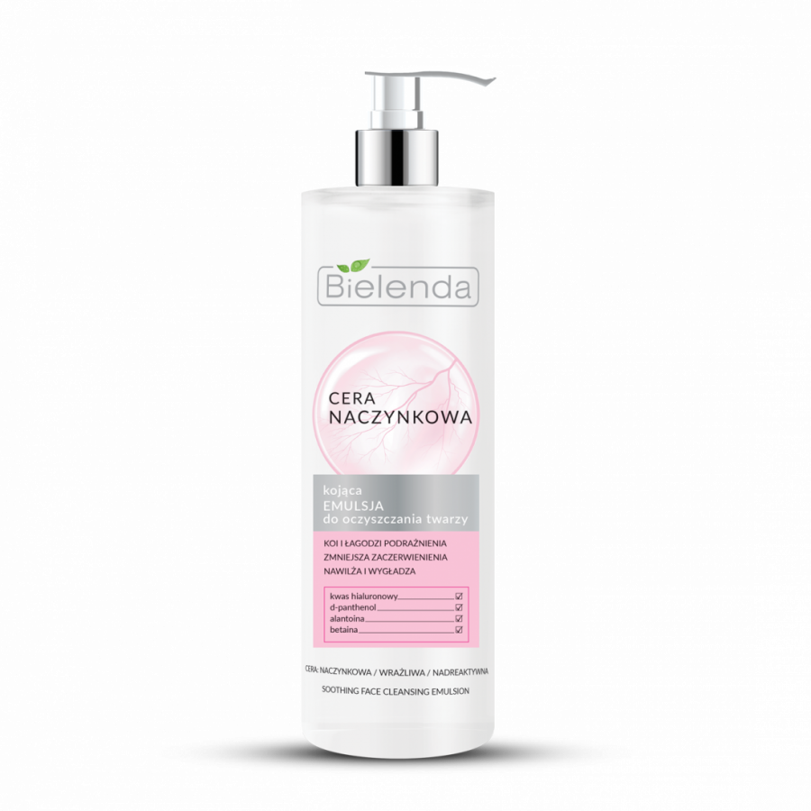 BIELENDA Cera Naczynkowa Emulsia kojąca do oczyszczania twarzy 500ml - Soothing face cleansing emulsion