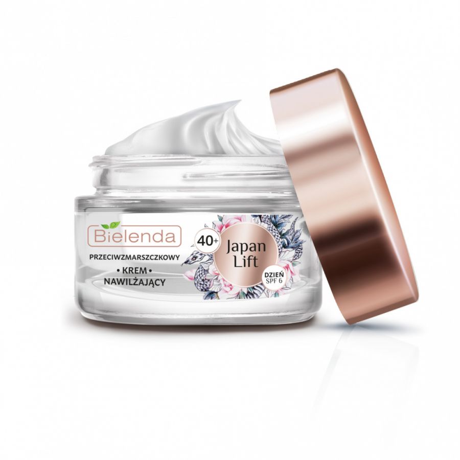 BIELENDA Japan Lift Nawilzajacy krem przeciwzmarszczkowy 40+ dzien 50ml - Moisturizing antiwrinkle face cream 40+ day SPF 6