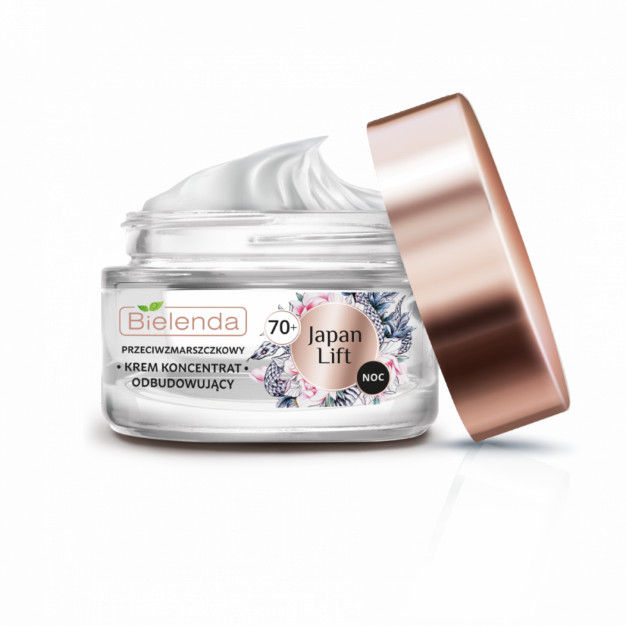 BIELENDA Japan Lift Odbudowijacy krem przeciwzmarszczkowy 70+ noc 50ml - Rebuilding antiwrinkle face cream-concentrate 70+ night