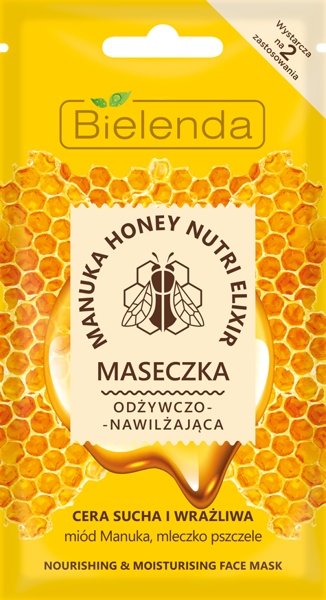 BIELENDA Manuka Honey Maseczka Odzywczo-Nawilzajaca 8g - Nourishing and moisturizing face mask for dry and sensitive skin