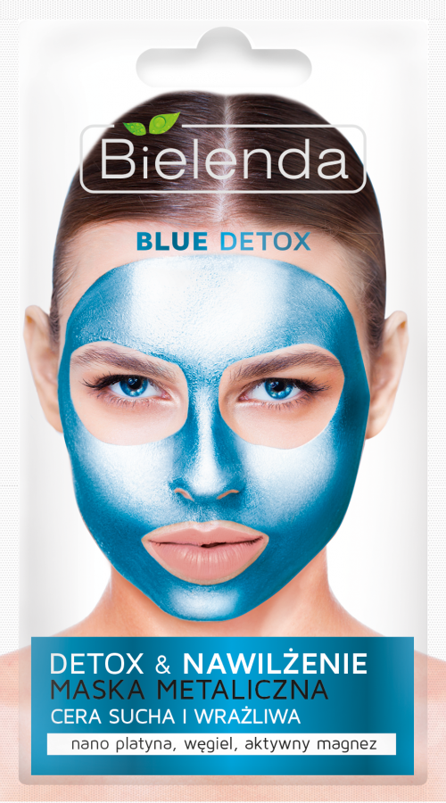 BIELENDA Blue Detox Detoksykujaca maseczka do cery suchej i wrazliwej 8g - Detoxifying metallic mask for dry and sensitive skin