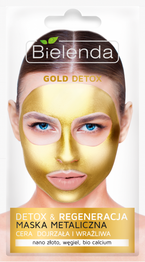 BIELENDA Gold Detox Detoksykujaca maseczka do cery dojrzalej 8g - Detoxifying metallic mask for mature skin