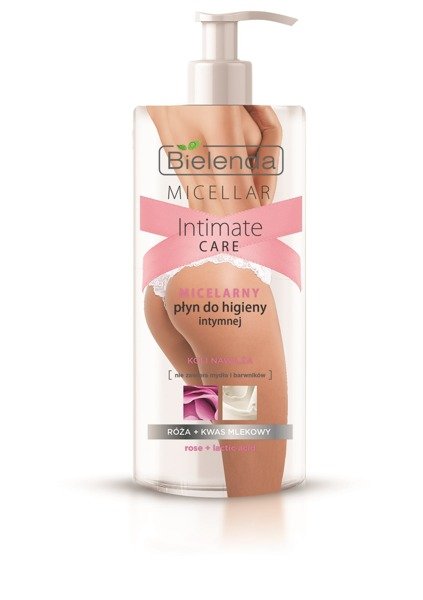 BIELENDA Micelarny płyn do higieny intymnej Roza + Kwas Mlekowy 300ml - Micellar gel for intimate hygiene
