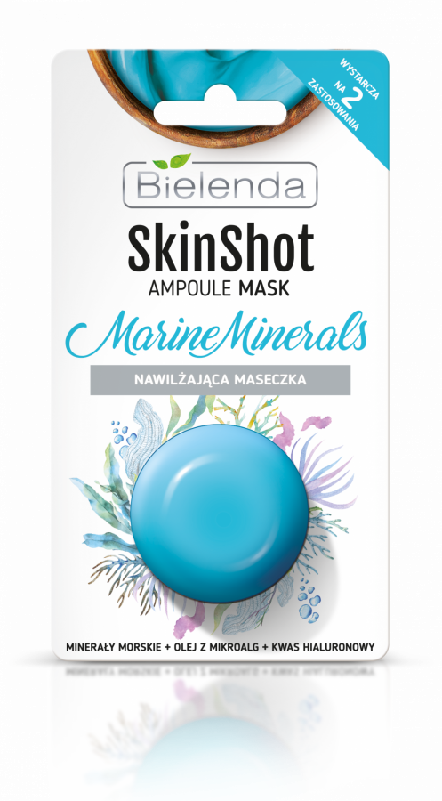 BIELENDA Skin Shot Maseczka Nawilżająca Marine Minerals 8g - Moisturizing face mask with marine minerals