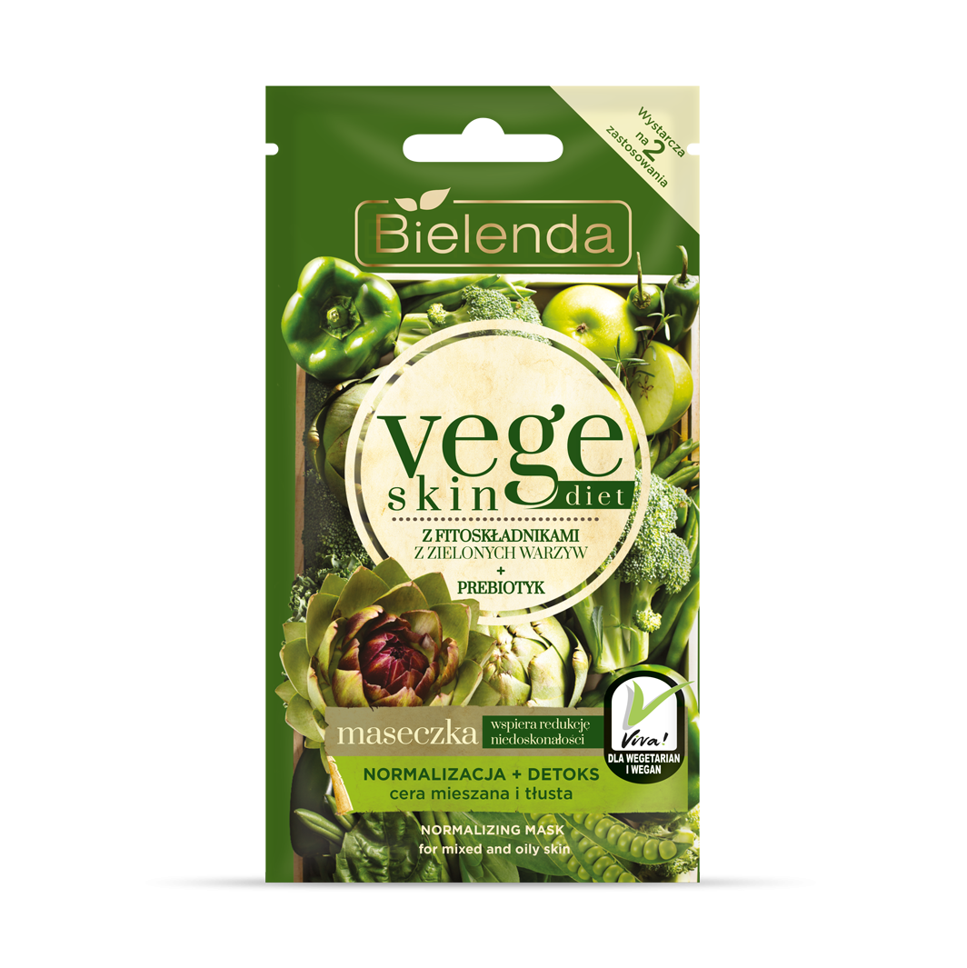 BIELENDA Vege Skin Diet Maseczka do twarzy cera mieszana i tlusta 8g - Face mask for mixed and oily skin