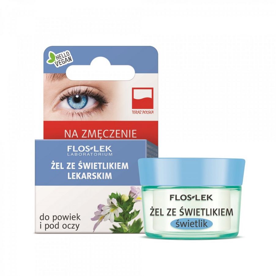 FLOSLEK Zel pod oczy ze swietlikiem lekarskim 10g - Under eye gel with eyebright