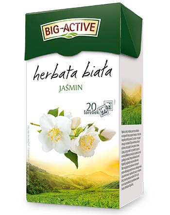 BIG ACTIVE Herbata biala z jasminem (20 torebek) 30g - White tea with jasmine (20 bags)