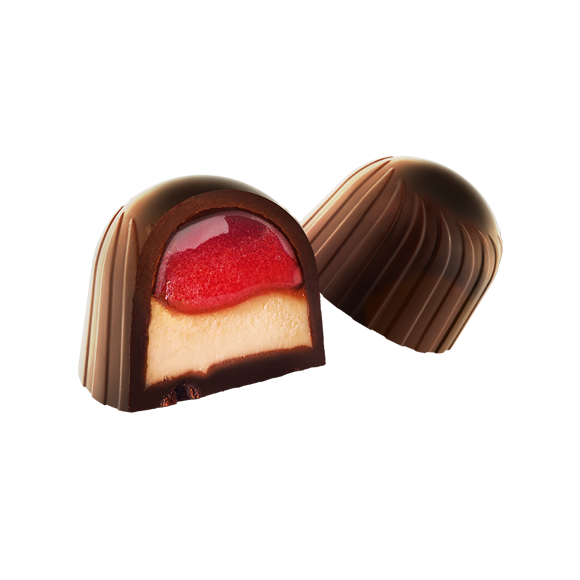 VOBRO Czekoladki Panna Cotta 1 kg - Chocolate pralines with two-layered raspberry filling