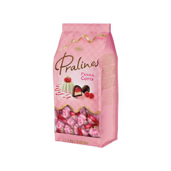 VOBRO Czekoladki Panna Cotta 1 kg - Chocolate pralines with two-layered raspberry filling