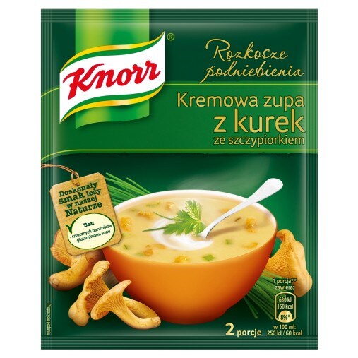 KNORR Kremowa zupa z kurek ze szczypiorkiem 59g - Creamy chanterelle soup with chives