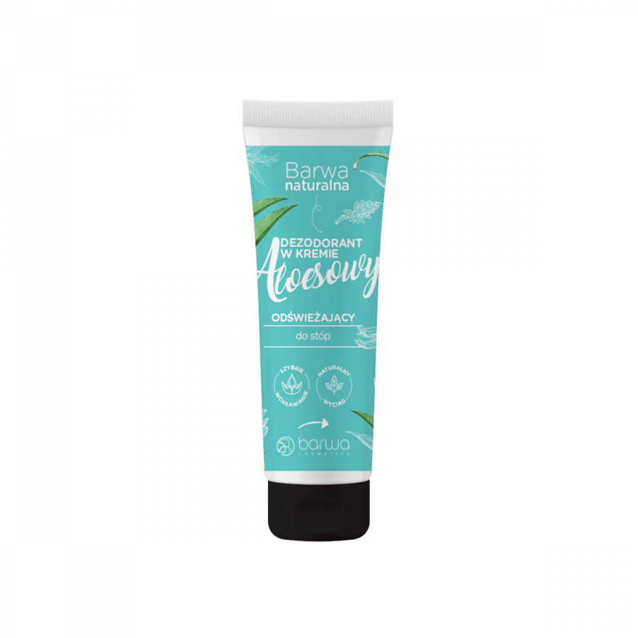 BARWA Dezodorant w kremie do stop Odswiezajacy z aloesem 75ml - Refreshing deodorant for feet with aloe