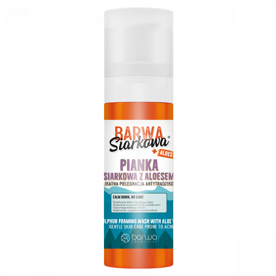 BARWA Siarkowa + Aloes Pianka myjaca z aloesem 150ml - Cleansing foam for sensitive and acne skin