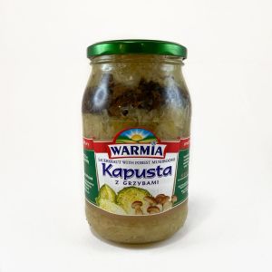 WARMIA Kapusta kwaszona z grzybami lesnymi 900g - Sauerkraut with mushrooms