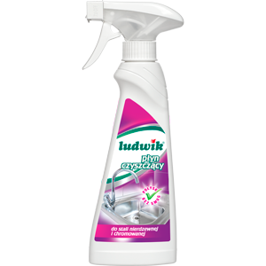 LUDWIK Plyn czyszczacy do stali nierdzewnej i chromowanej 250ml - Stainless and chrome-plated steel liquid cleaner