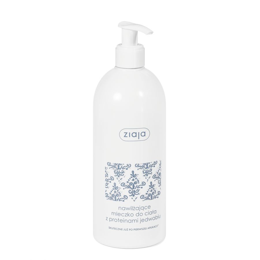 ZIAJA Nawilzajace mleczko do ciala z proteinami jedwabiu 400ml - Moisturizing body lotion with silk