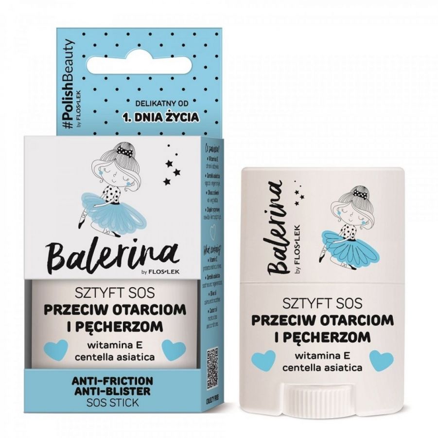 FLOSLEK Balerina Sztyft SOS przeciw otarciom i pecherzom 20g - Stick SOS against abrasions and blisters