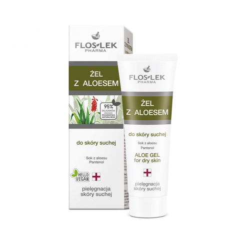 FLOSLEK Zel z aloesem do skory suchej 50ml - Aloe gel for dry skin