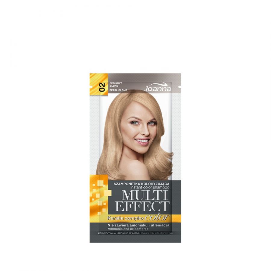 JOANNA Multi Effect Color Szamponetka koloryzujaca 02 Perlowy Blond 35g - Instant color shampoo Pearl Blond