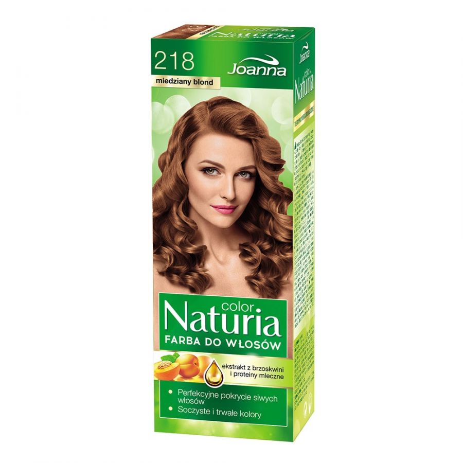 JOANNA Naturia Color Farba do wlosow 218 Miedziany Blond - Hair dye Copper Blond