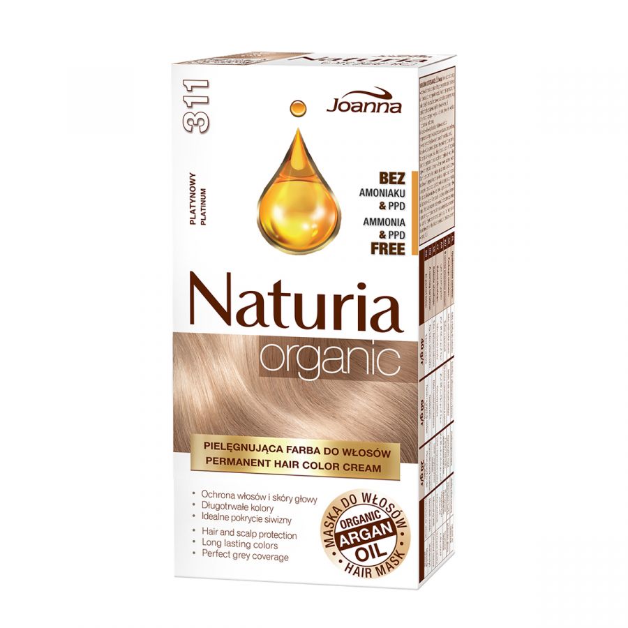 JOANNA Naturia Organic Farba do wlosow 311 Platynowy - Hair dye Platinum Blonde