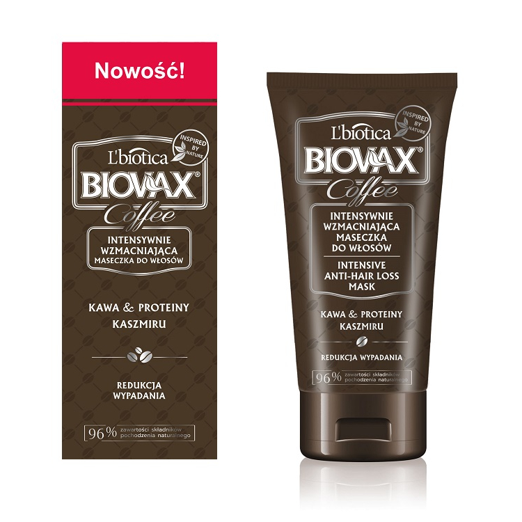 BIOVAX Coffee Intensywnie wzmacniajaca maseczka do wlosow Kawa & Proteiny Kaszmiru 150ml - Intensive strengthening hair mask