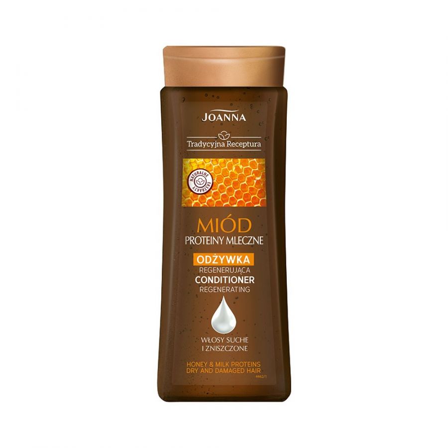 JOANNA Tradycyjne Receptury Odzywka regenerujaca Miod i proteiny mleczne 300ml - Regenerating hair conditioner