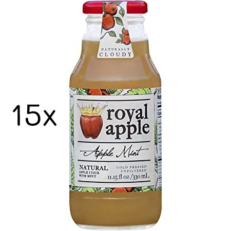 ROYAL APPLE 100 % Naturalny sok Jablko Mieta Box 15 x 330ml - Natural Apple Mint juice