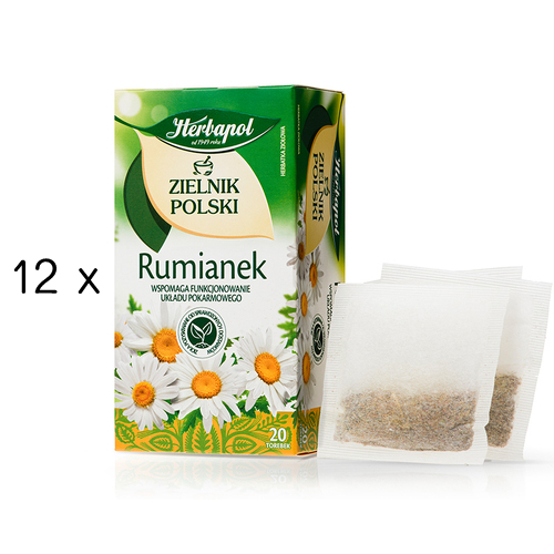 HERBAPOL Zielnik Polski Rumianek Box 12 x 30g - Chamomile tea