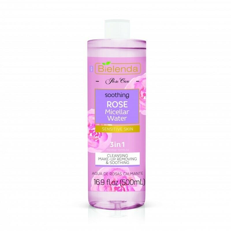 BIELENDA Rose Care Micelarna woda rozana dla skory wrazliwej 500ml - Soothing rose micellar water