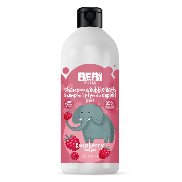 BARWA BEBI KIDS SZAMPON I PŁYN DO KĄPIELI 2W1 MALINA 500ML