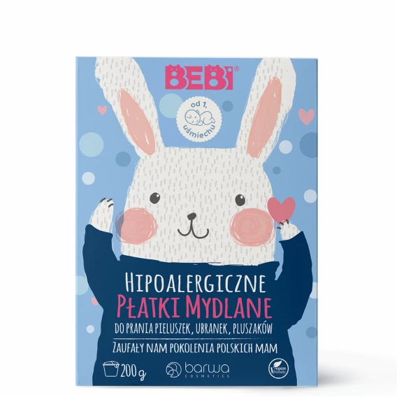 HIPOALERGICZNE PŁATKI MYDLANE DO PRANIA BEBI® 200 G