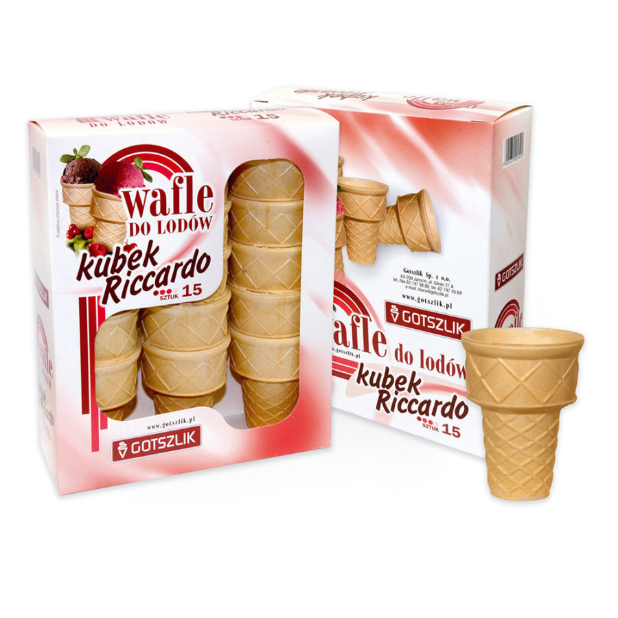 Wafle do lodów RICCARDO kubki Gotszlik