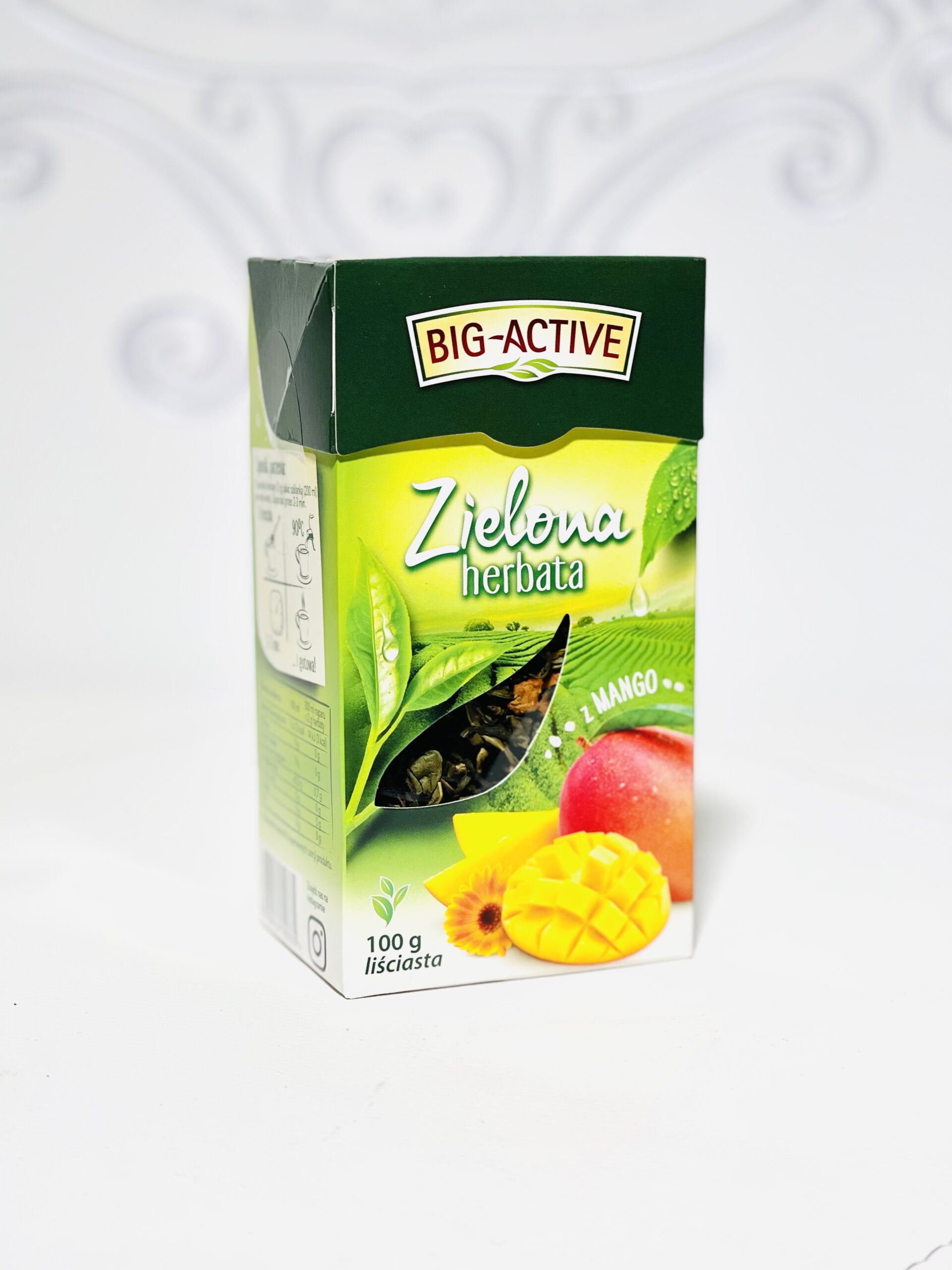 Big Active-PURE GREEN Zielona herbata liściasta 100 g