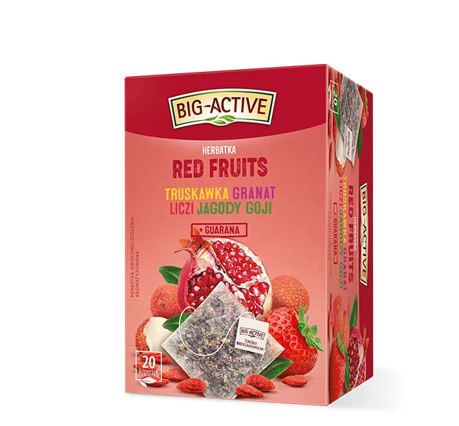 Herbatka Red Fruits truskawka, granat, liczi i jagody goji 20tb