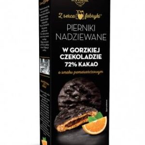 Kopernik pierniki w gorzkiej czekoladzie 72% z pomarancza 150g - Gingerbreads in dark chocolate